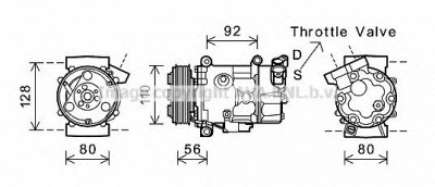 AVA QUALITY COOLING bwk416 -  Компрессор, кондиционер